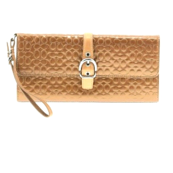 Coach Handbags - Coach wristlet Goldfish/ Brown